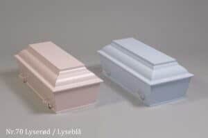 Lyserød og blå kiste